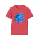 Blue Tide 2:  Vibrant Blue Drip Edge Tie-Dye Unisex Softstyle T-Shirt, Comfy Casual Wear, Summer Outfits, Beach Vibes, Gift for Him/Her, Trendy Apparel
