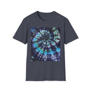 COBALT TORNADO: Tie-Dye Spiral Unisex T-Shirt, Bohemian Style Tee, Festival Apparel, Casual Wear, Gift for Him or Her