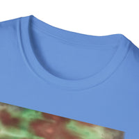 AUTUMN INFUSION: Unisex Monet Tie-Dye Art T-Shirt, Relaxed Comfy Tee, Boho Style Shirt, Perfect Gift for Art Lovers, Festival Wear, Casual Everyday Clothing