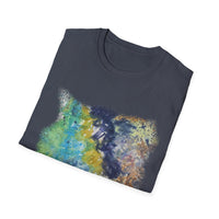 INFLECTION POINT: Monet style Colorful Tie-Dye Unisex Softstyle T-Shirt, Casual Wear, Festival Outfit, Art-Inspired, Everyday Fashion, Gift for Art Lovers