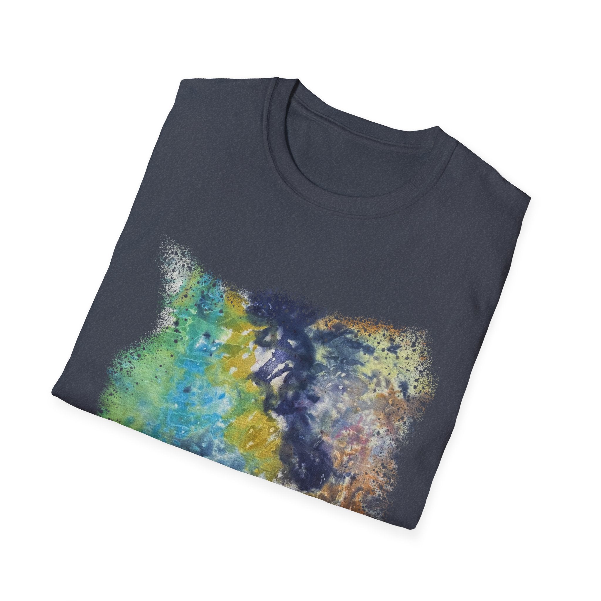 INFLECTION POINT: Monet style Colorful Tie-Dye Unisex Softstyle T-Shirt, Casual Wear, Festival Outfit, Art-Inspired, Everyday Fashion, Gift for Art Lovers