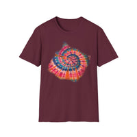 Rainbow Ballad 2: Colorful Snowy edge Tie-Dye Unisex T-Shirt, Bohemian Tee, Festival Wear, Summer Vibes, Casual Fashion, Gift for Her/Him