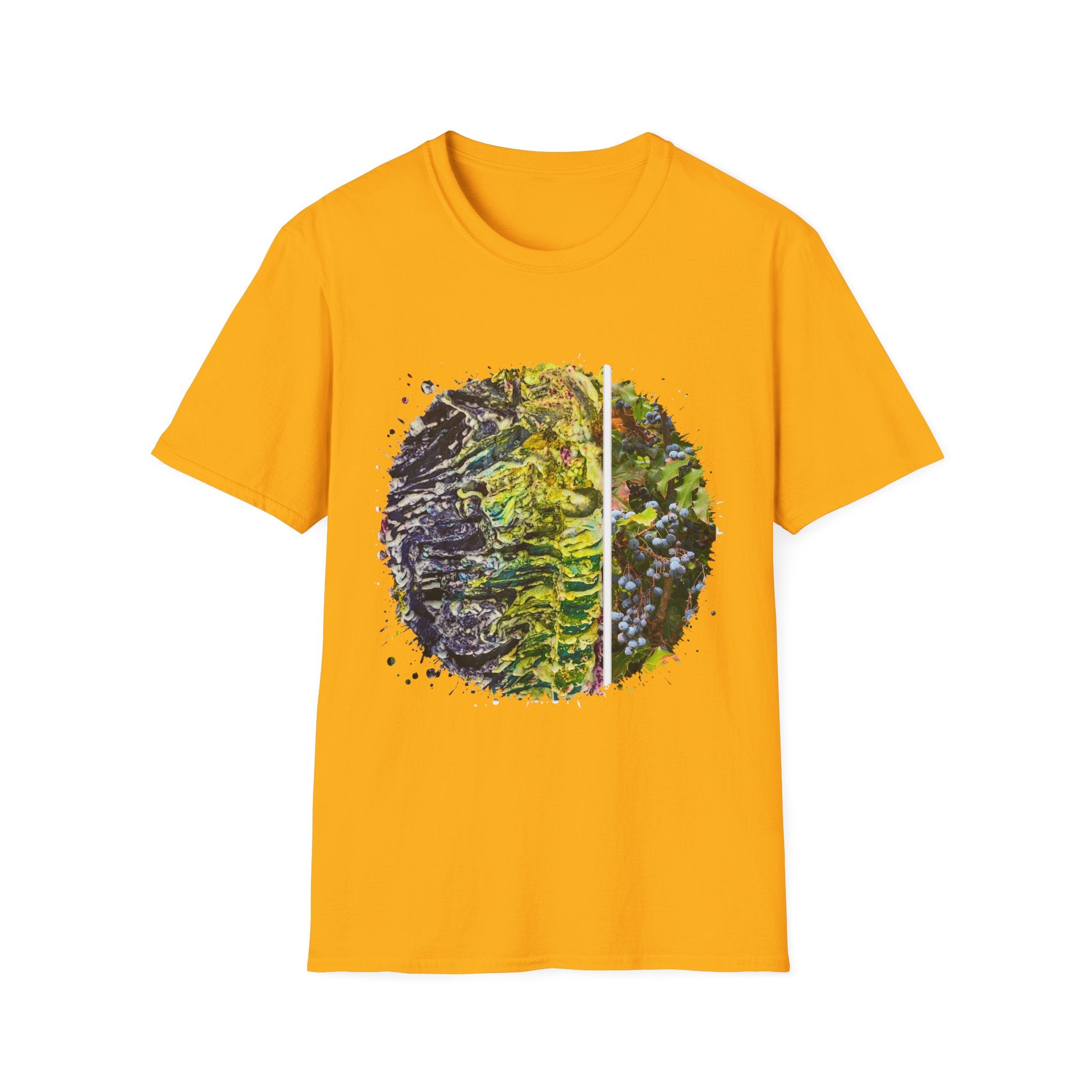 Blueberry Bliss 2:  Nature-Inspired Unisex Softstyle T-Shirt, Graphic Tee, Eco-Friendly Apparel, Earthy Vibe Shirt, Casual Wear, Nature Lover Gift