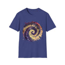 Scarlet Saga 2:  Spiral Tie-Dye Unisex Softstyle T-Shirt | Boho Chic, Casual Wear, Gift for Artists, Summer Fashion, Music Festivals