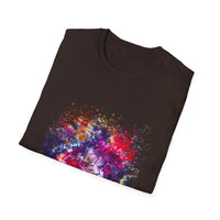 Fifth Dimension 2:  Cool Splash Art Unisex Softstyle T-Shirt, Colorful Tee, Casual Wear, Birthday Gift, Art Lover Shirt, Graphic Tee
