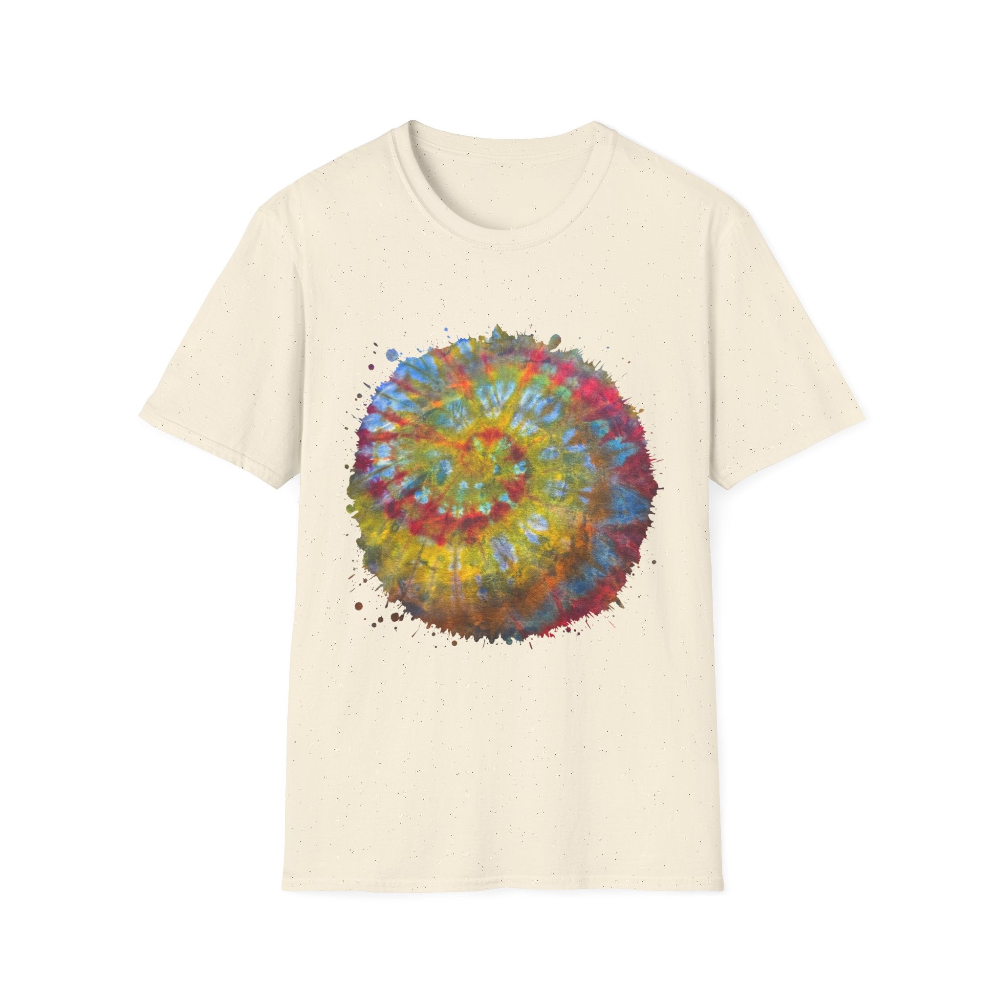 Watermelon Krush 2:  Colorful Spiral Tie-Dye Unisex Softstyle T-Shirt, Summer Vibes Shirt, Festival Apparel, Gift for Her, Boho Fashion