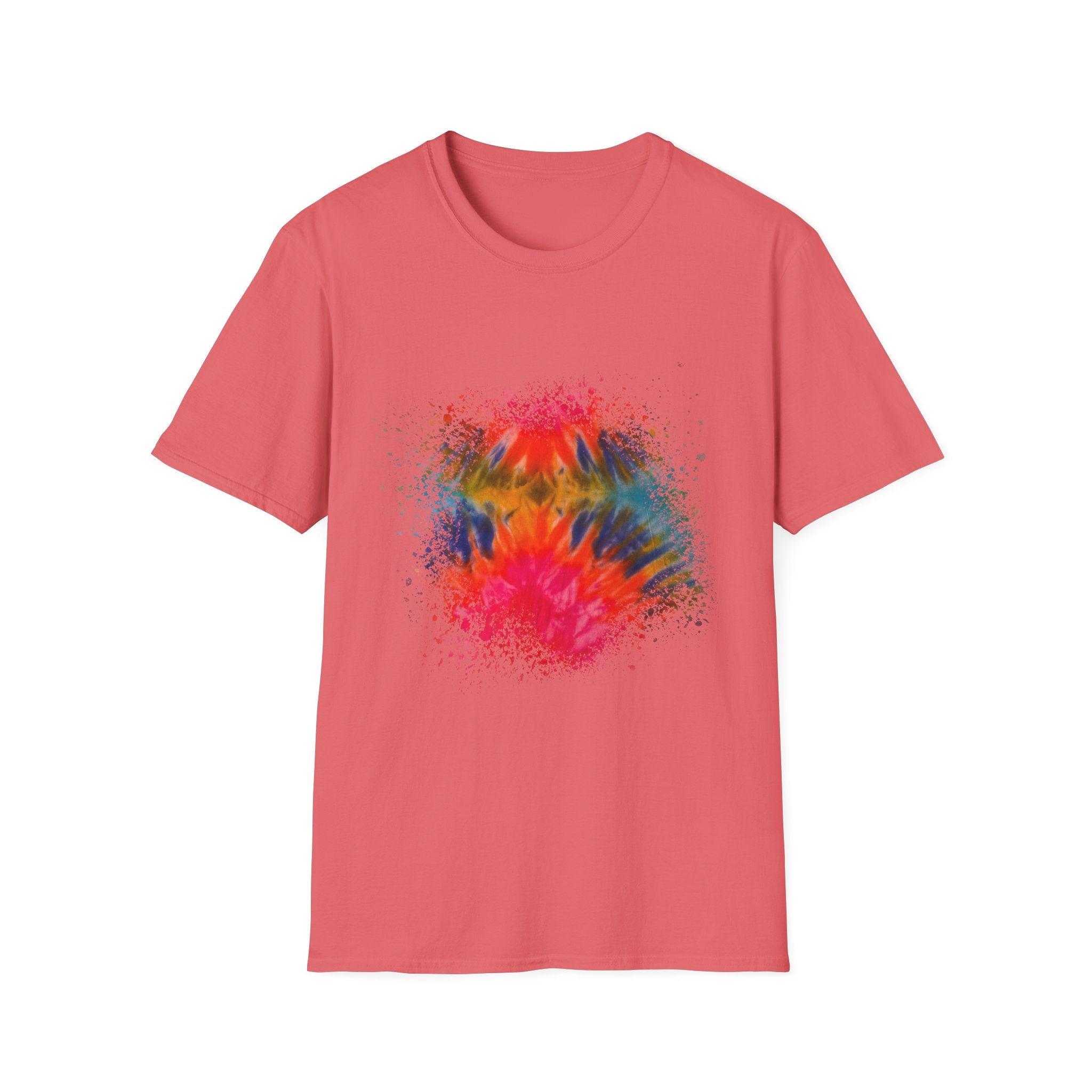 Double Dahlia 2:  Vibrant Splash Art Unisex T-Shirt | Colorful Graphic Tee for Art Lovers | Casual Wear, Gift for Creative Souls, Summer Apparel