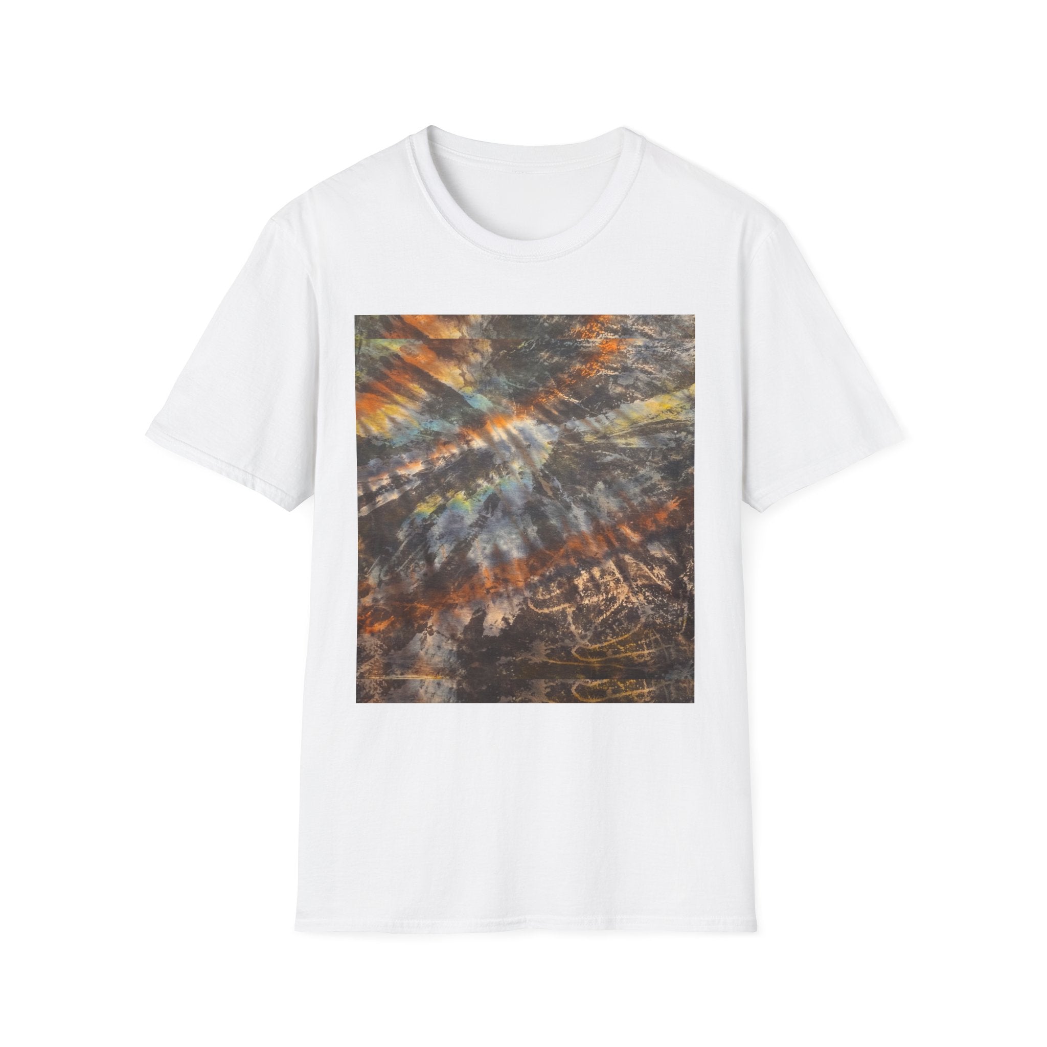 ASTEROID MENACE: Trendy Grungy style Tie-Dye Unisex Softstyle T-Shirt, Casual Summer Tee, Music Festival Shirt, Gift for Friends, Vintage Fashion T-Shirt