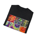 RESILIENCE:  Colorful collage Tie-Dye Unisex T-Shirt, Perfect for Summer Festivals, Casual Wear, Vacation, Gifts, and Artsy Vibes