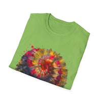 Desert Rose 2:  Vibrant Tie-Dye T-Shirt, Unisex Softstyle Tee, Boho Chic Shirt, Casual Wear, Perfect for Summer Festivals, Gift for Friends