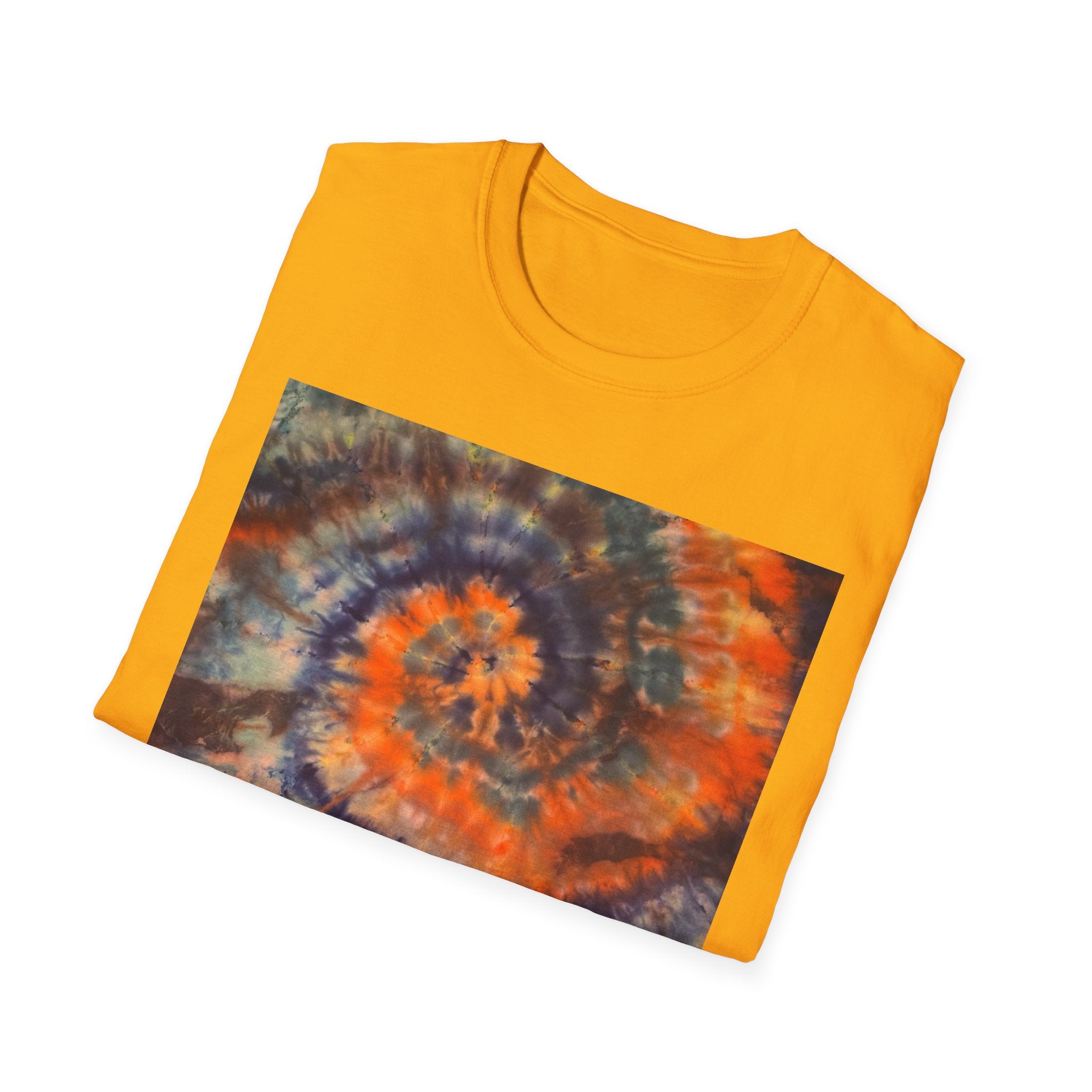 MARMALADE REBEL: Splashy Unisex super swirl Tie-Dye T-Shirt, Vibrant Spiraled Design, Casual Summer Tee, Festival Wear, Gift for Friends