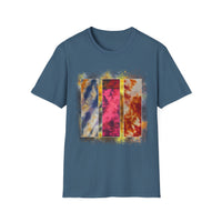 RUBICON:  Chic Vibrant Abstract Art Unisex Softstyle T-Shirt - Casual Wear, Art Lover Gift, Everyday Fashion, Unique Graphic Tee
