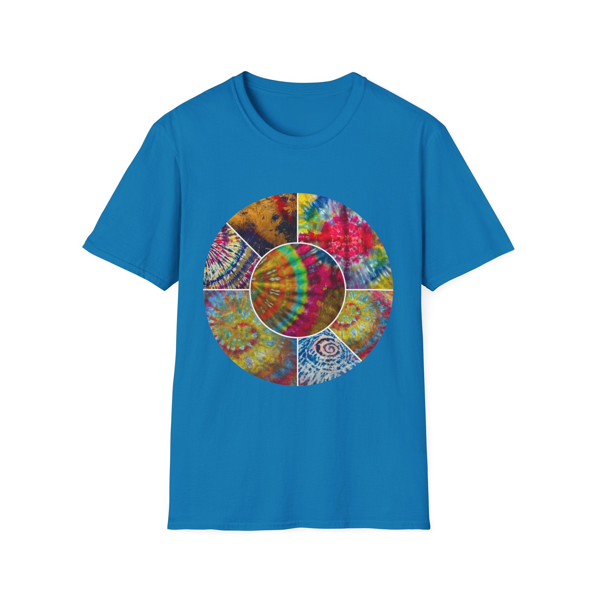 Synchronicity 2:  Colorful Tie-Dye Unisex T-Shirt, Boho Chic Tees, Summer Vibes Shirt, Festival Wear, Gift for Friends, Relaxed Fit Tops