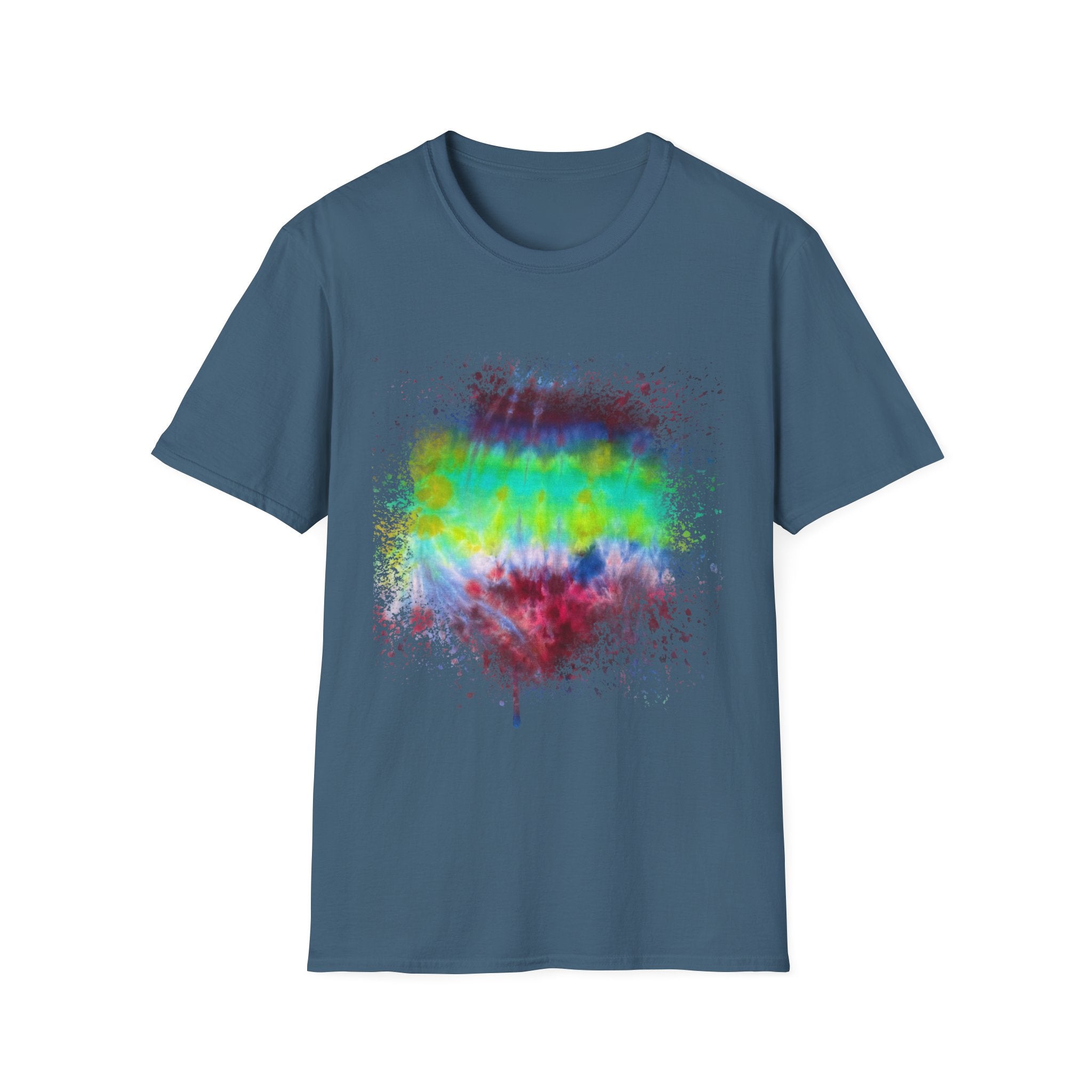 Sidewinder Showdown 2:  Vibrant Artistic Drip T-Shirt, Colorful Graphic Tee, Unisex Rainbow Shirt, Casual Wear, Gift for Art Lovers, Summer Fashion