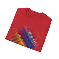 INTUITION:  Sunrise inspired, Vibrant Tie-Dye Unisex Softstyle T-Shirt | Comfortable Casual Wear, Gift Idea for Summer, Music Festivals, Retro Vibes, Unisex Apparel