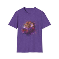 Fantasia 2:  Vibrant Splash Drip Art T-Shirt, Artistic Tee, Unisex Graphic Shirt, Trendy Casual Wear, Unique Gift for Art Lovers