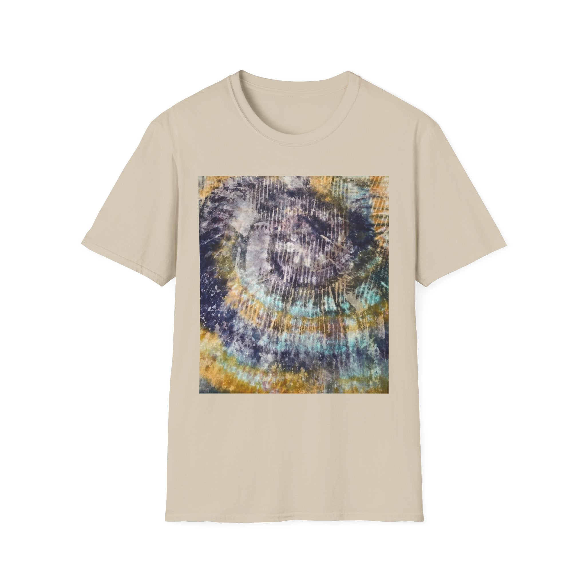 RENEGADE: Edgy, grungy, scratchy Swirl Tie-Dye T-Shirt, Unisex Casual Tee, Retro Vibe Shirt, Summer Style Top, Gift for Music Festivals, Tie-Dye Lover's Apparel