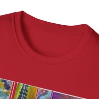 The DILEMMA: Colorful Graphic Collage Unisex Softstyle T-Shirt, Casual Tee, Unique Gift, Art Lover Shirt, Everyday Wear, Festival Apparel