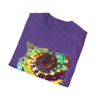 Gideon 2:  Vibrant Swirl Snowy Unisex Softstyle T-Shirt, Colorful Tie-Dye Tee, Trendy Casual Wear, Perfect Gift, Summer Vibes