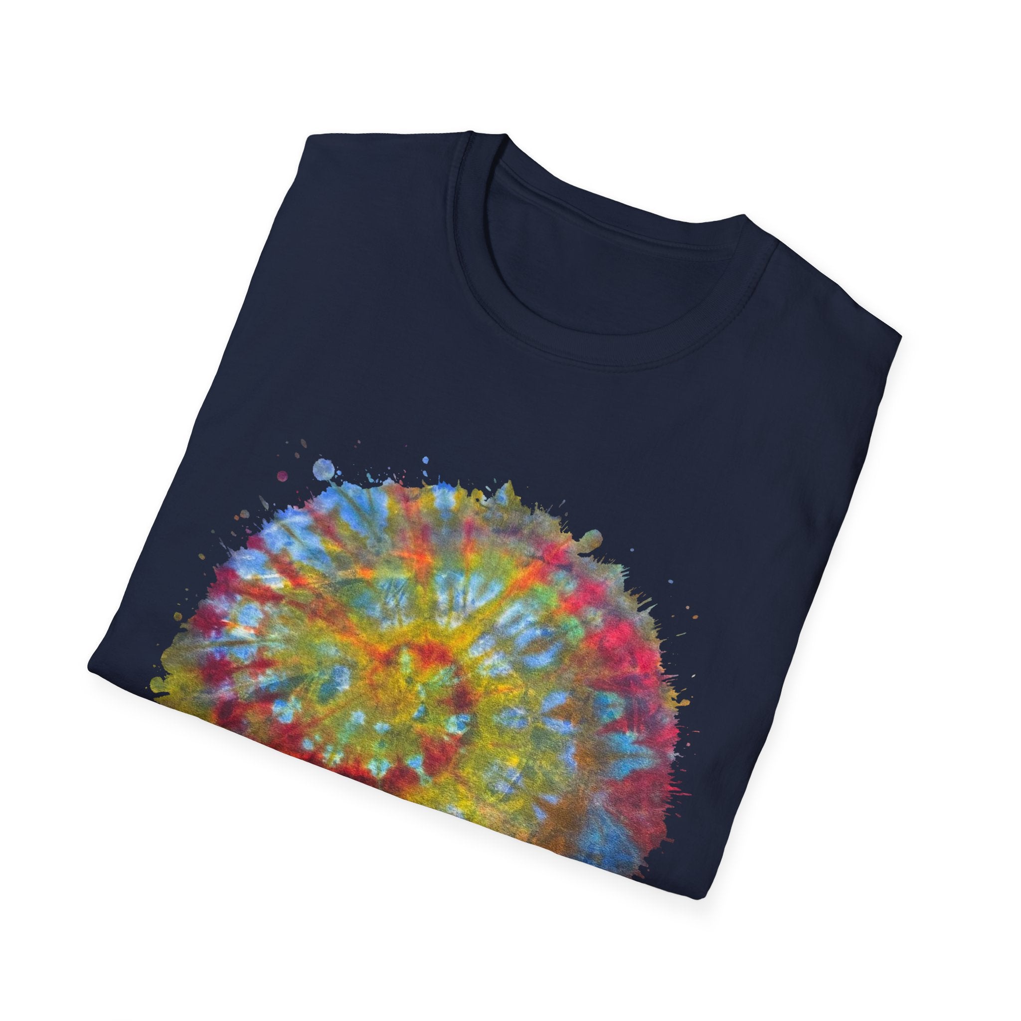 Watermelon Krush 2:  Colorful Spiral Tie-Dye Unisex Softstyle T-Shirt, Summer Vibes Shirt, Festival Apparel, Gift for Her, Boho Fashion