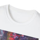 BOMBAY BLITZ:  Galactic Tie-Dye T-Shirt - Unisex Softstyle Tee, Boho Fashion, Festival Wear, Gift for Space Lovers, Casual Everyday Top