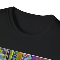 The DILEMMA: Colorful Graphic Collage Unisex Softstyle T-Shirt, Casual Tee, Unique Gift, Art Lover Shirt, Everyday Wear, Festival Apparel