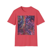 BOMBAY BLITZ:  Galactic Tie-Dye T-Shirt - Unisex Softstyle Tee, Boho Fashion, Festival Wear, Gift for Space Lovers, Casual Everyday Top