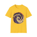 Scarlet Saga 2:  Spiral Tie-Dye Unisex Softstyle T-Shirt | Boho Chic, Casual Wear, Gift for Artists, Summer Fashion, Music Festivals