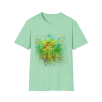 THE CONTRARIAN:  Deep sea vibe, Nature-Inspired Tie-Dye T-Shirt | Unisex Softstyle | Bohemian Vibe | Perfect for Festivals, Casual Wear, Eco-Friendly Living