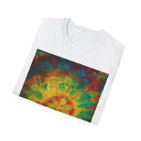 HABANERO HELIX: Rich, bright and Colorful Tie-Dye Unisex Softstyle T-Shirt, Retro Vibe Tee, Festival Outfits, Gift for Teens, Summer Essentials, Casual Wear
