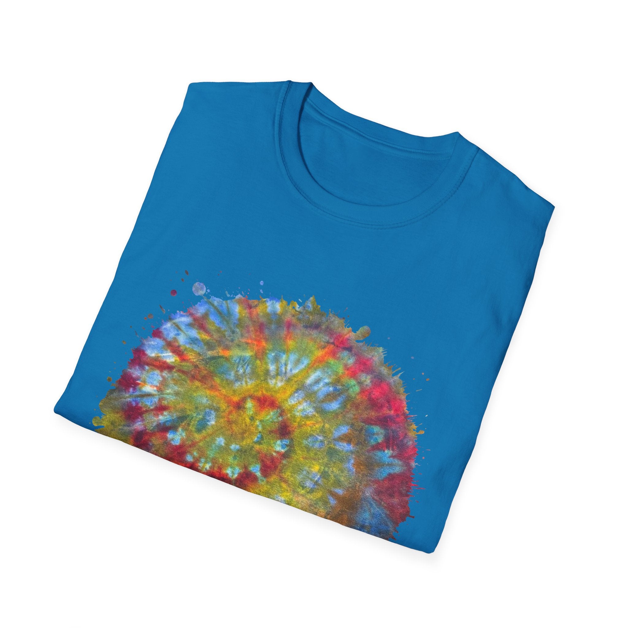 Watermelon Krush 2:  Colorful Spiral Tie-Dye Unisex Softstyle T-Shirt, Summer Vibes Shirt, Festival Apparel, Gift for Her, Boho Fashion