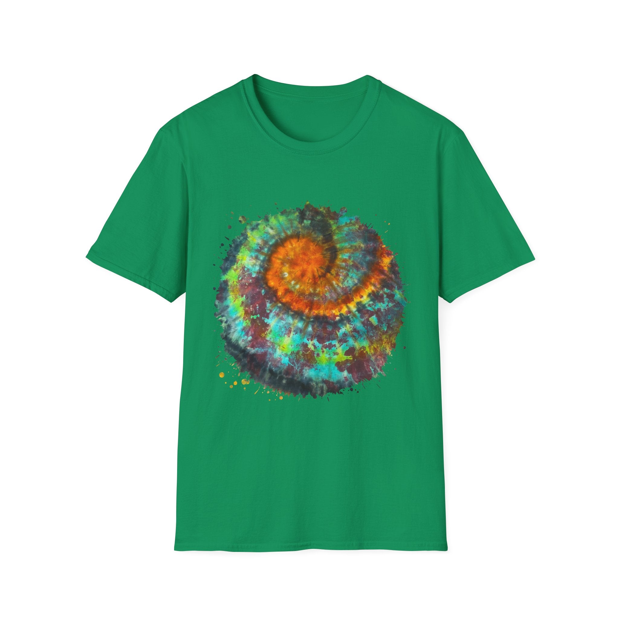 Whiplash 2:  Vibrant Spiral Tie-Dye Unisex T-Shirt, Soft Tee, Colorful Casual Tee, Summer Style shirt, Eco-friendly Gift, Festival Wear