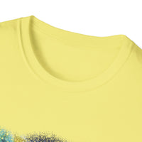 INFLECTION POINT: Monet style Colorful Tie-Dye Unisex Softstyle T-Shirt, Casual Wear, Festival Outfit, Art-Inspired, Everyday Fashion, Gift for Art Lovers