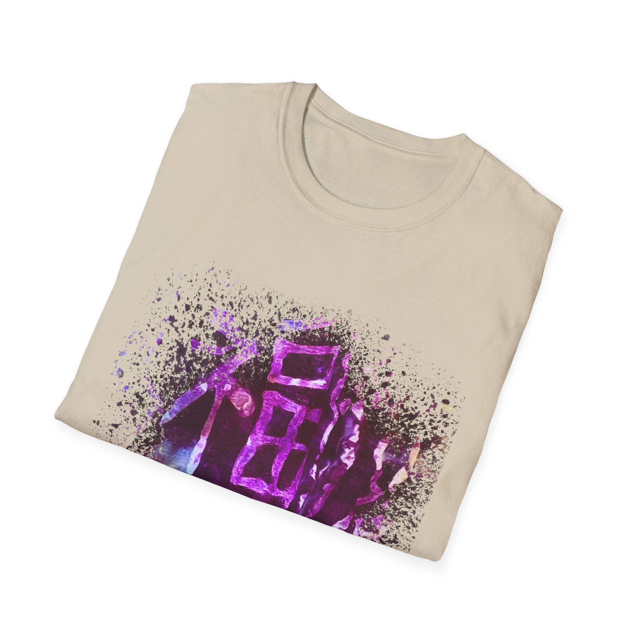 Dynasty 2: Colorful, splat style, tie dye Abstract Graphic Unisex Softstyle T-Shirt, Casual Wear, Unique Art Tee, Gift for Art Lovers, Trendy Everyday Top