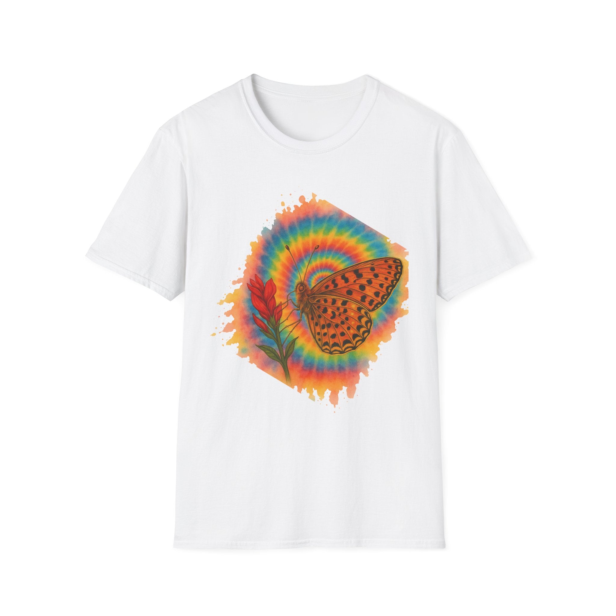The Butterfly Effect:  Bohemian Butterfly T-Shirt, Vibrant Graphic Tee for Nature Lovers, Unisex Gift for Birthdays, Festivals, Boho Style Apparel