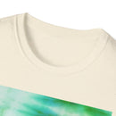 SWAMI: Soft, dreamy sea green/blue Tie-Dye Unisex T-Shirt, Festival Wear, Casual Style, Summer Vibes, Gift for Friends, Eco-Friendly Fashion