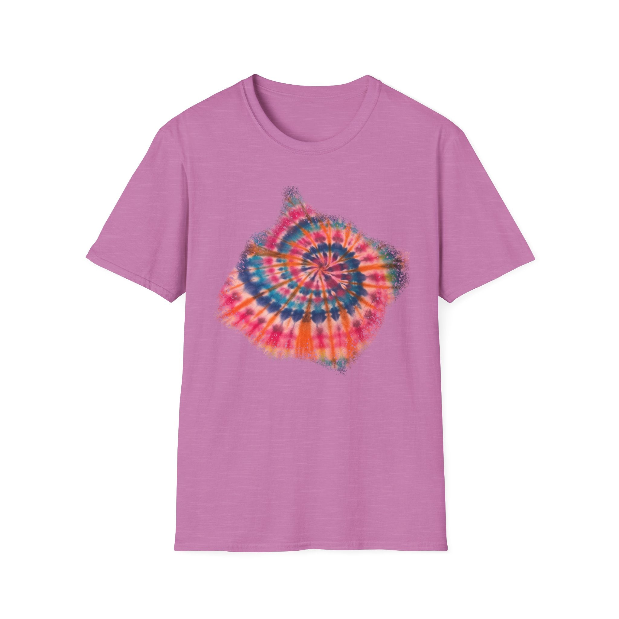 Rainbow Ballad 2: Colorful Snowy edge Tie-Dye Unisex T-Shirt, Bohemian Tee, Festival Wear, Summer Vibes, Casual Fashion, Gift for Her/Him