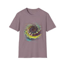 Temptation 2:  Colorful Spiral Art Unisex Softstyle T-Shirt, Casual Wear, Gift for Art Lovers, Eco-Friendly Tee, Summer Fashion