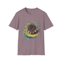 Temptation 2:  Colorful Spiral Art Unisex Softstyle T-Shirt, Casual Wear, Gift for Art Lovers, Eco-Friendly Tee, Summer Fashion