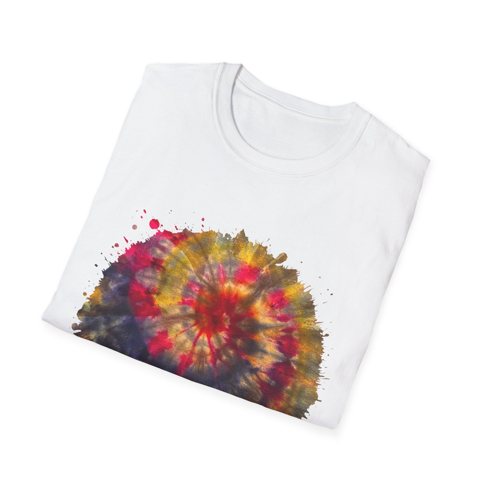 Desert Rose 2:  Vibrant Tie-Dye T-Shirt, Unisex Softstyle Tee, Boho Chic Shirt, Casual Wear, Perfect for Summer Festivals, Gift for Friends