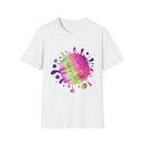 Neon Discovery 2:  Colorful Tie-Dye Splash Unisex Softstyle T-Shirt, Casual Tee, Summer Vibes, Festival Wear, Everyday Comfort, Gift Idea