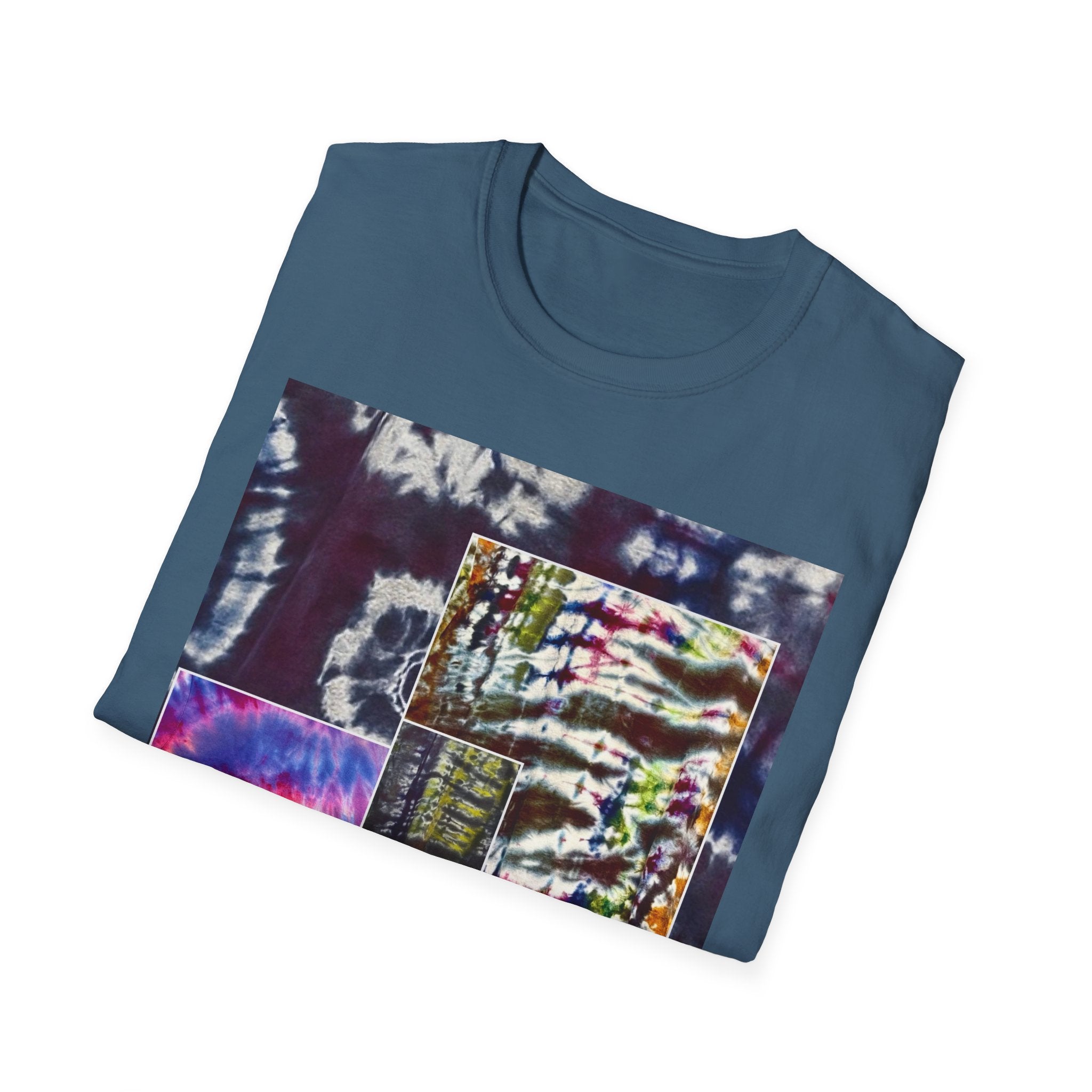 REGATTA ONE: Bold Tie Dye collage, Unisex Softstyle T-Shirt