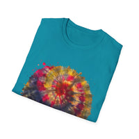 Desert Rose 2:  Vibrant Tie-Dye T-Shirt, Unisex Softstyle Tee, Boho Chic Shirt, Casual Wear, Perfect for Summer Festivals, Gift for Friends