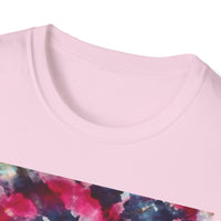 HARDCORE HARMONY: Smash Style Tie-Dye Vibe Unisex Softstyle T-Shirt, Party Wear, Music Festival Shirt, Summer Clothing, Gift for Him/Her