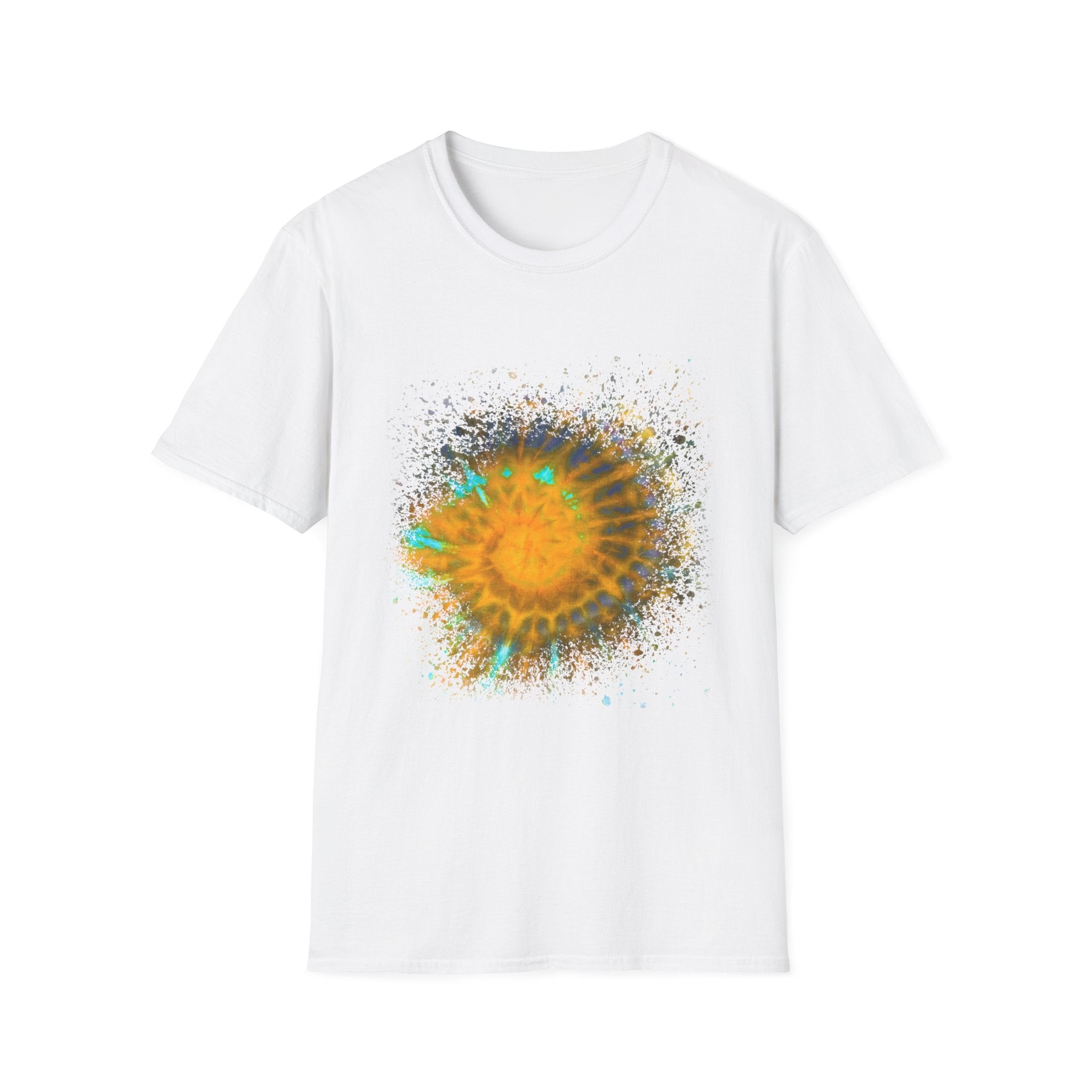 Solar Passion 2:  Vibrant Splash Unisex T-Shirt | Colorful Graphic Tee for Creative Souls, Casual Wear, Gifts for Art Lovers, Unique Statement Shirt