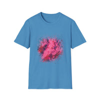 Magenta Madness 2:  Vibrant Splash T-Shirt: Unisex Softstyle, Art Enthusiast Gift, Casual Wear, Summer Apparel, Splash of Color, Vibrant Tee