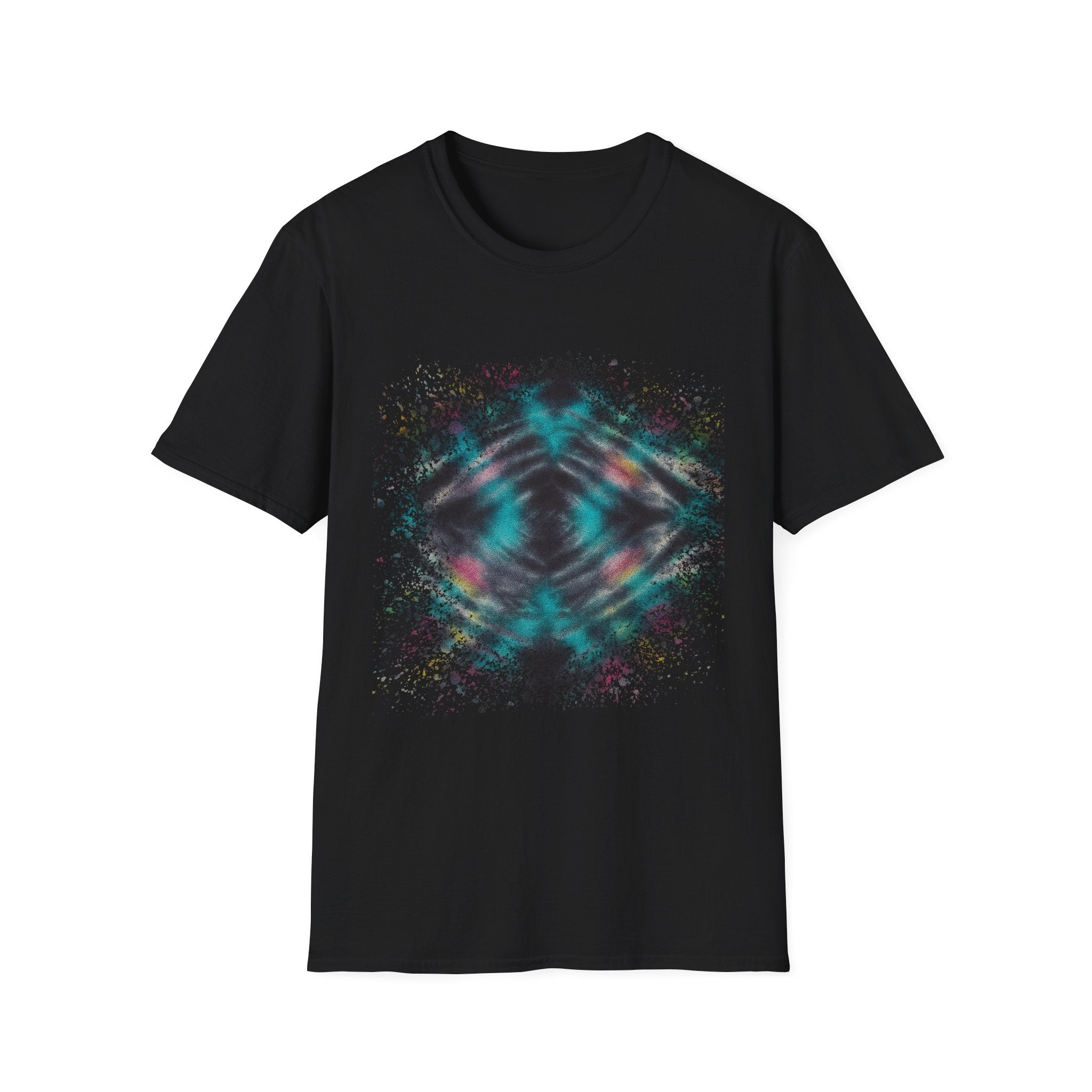FOCAL POINT:  Kaleidoscope inspired, Colorful Tie-Dye Unisex T-Shirt, Funky Graphic Tee, Casual Summer Wear, Gift for Friends, Vibrant Design, Unique Style