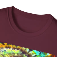 GIDEON: Vibrant swirl Tie-Dye T-Shirt for Festivals, Casual Wear, Spiritual Retreats, Gifts for Friends, Summer Style Essentials