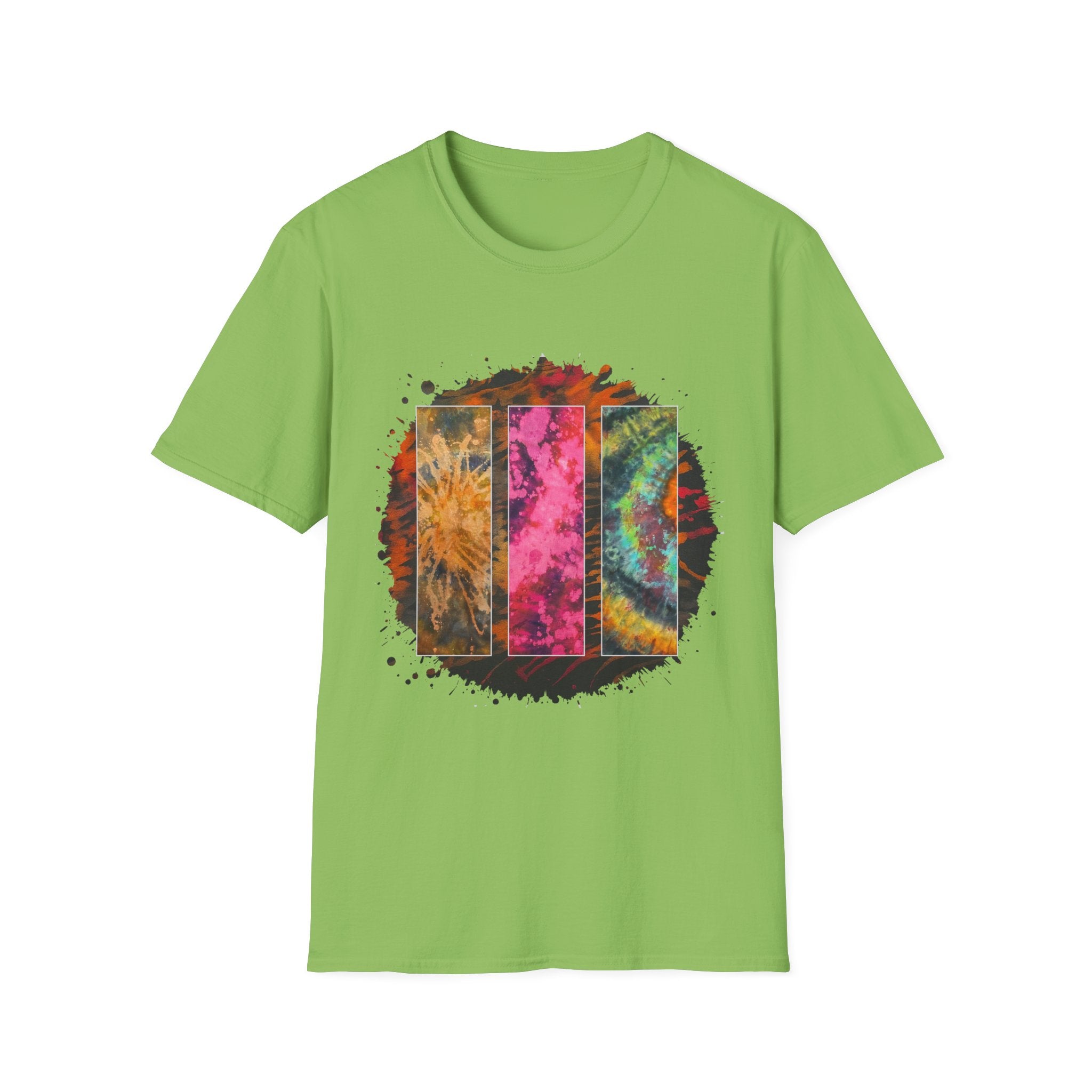 Firestone 2:  Vibrant Tie-Dye Unisex T-Shirt, Colorful Casual Tee, Summer Festival Shirt, Gift for Friends, Boho Style Apparel