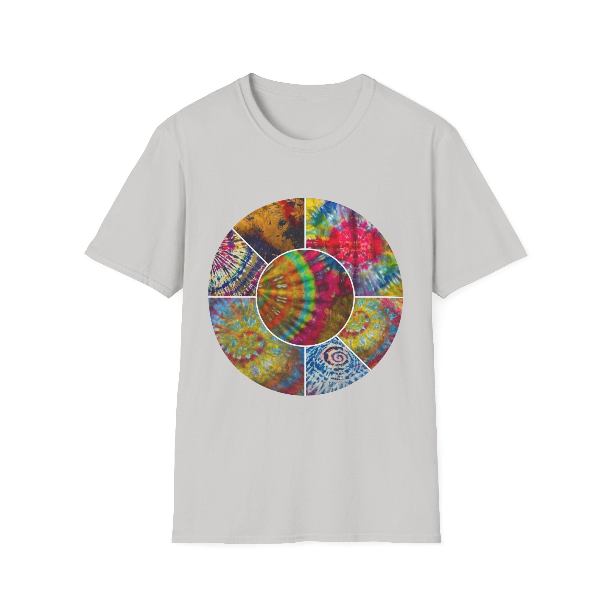 Synchronicity 2:  Colorful Tie-Dye Unisex T-Shirt, Boho Chic Tees, Summer Vibes Shirt, Festival Wear, Gift for Friends, Relaxed Fit Tops